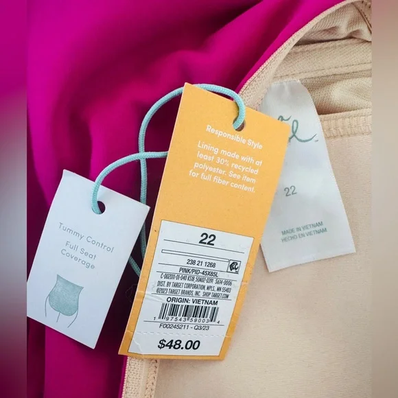 Kona Sol Women Full Coverage Tummy Control One Piece Swimsuit - NWT - Picture 9 of 11